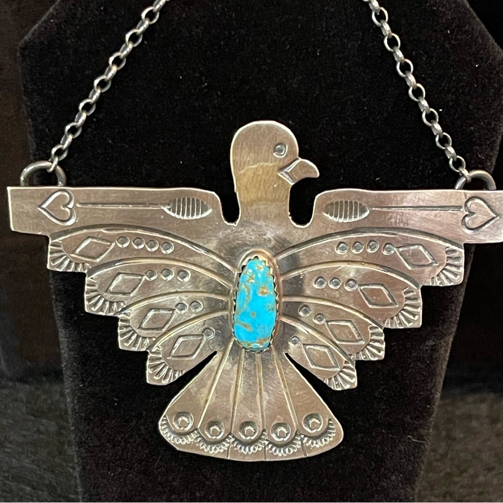 Thunderbird Sterling Silver Necklace - Native Ame… - image 2